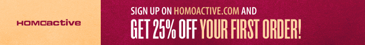 Homoactive.com New Customer 25% Discount